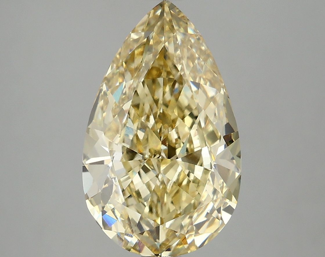 Pear 4.01ct Fancy Intense Yellow