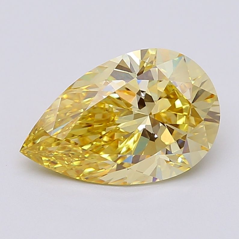 Pear 3.08ct Fancy Intense Yellow
