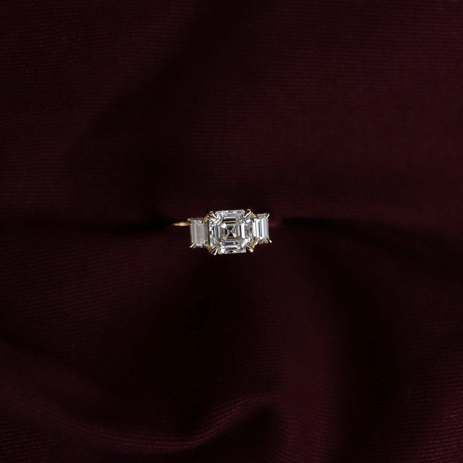 The Neave Ring - Asscher and Baguette Trilogy