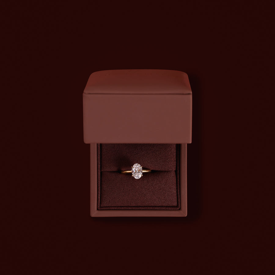 The Luise Ring® - 1.59ct Lab Diamond Low Set Oval Solitaire