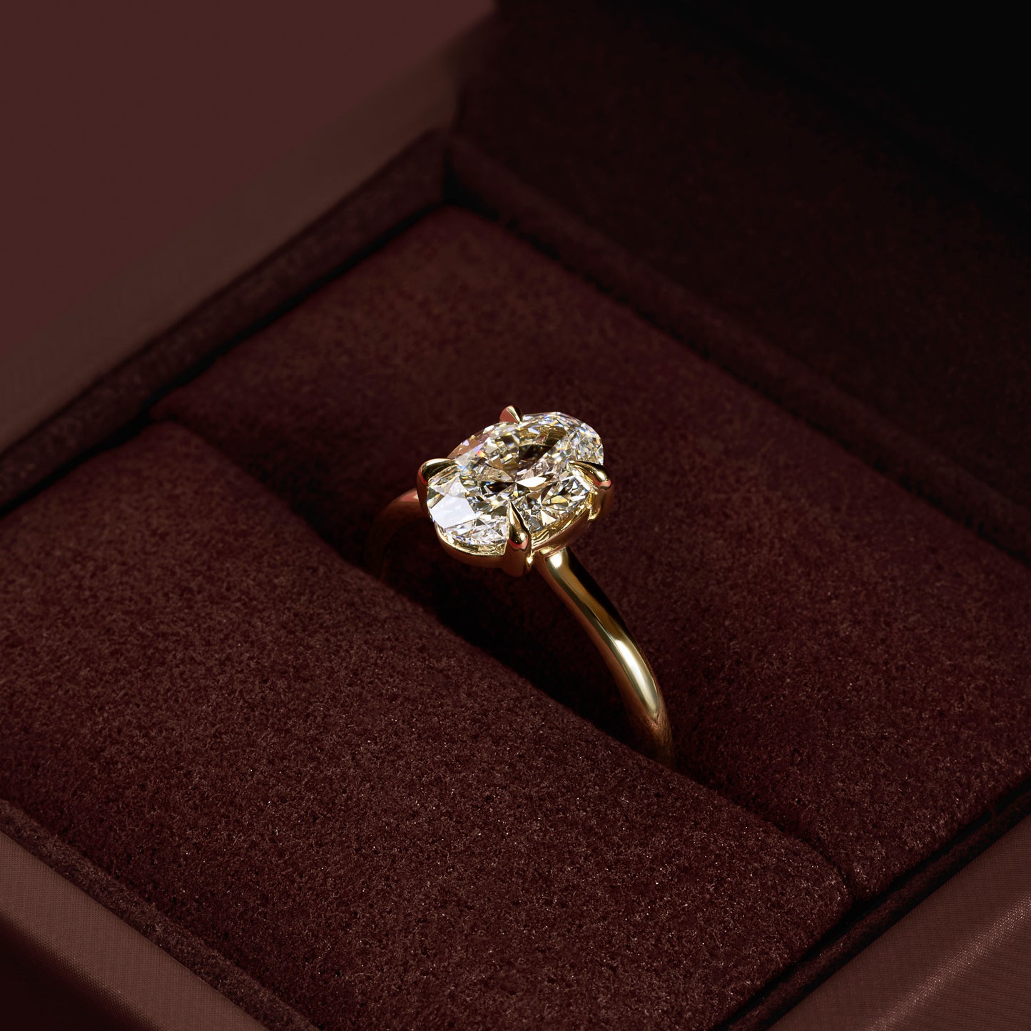 The Luise Ring® - 1.59ct Lab Diamond Low Set Oval Solitaire