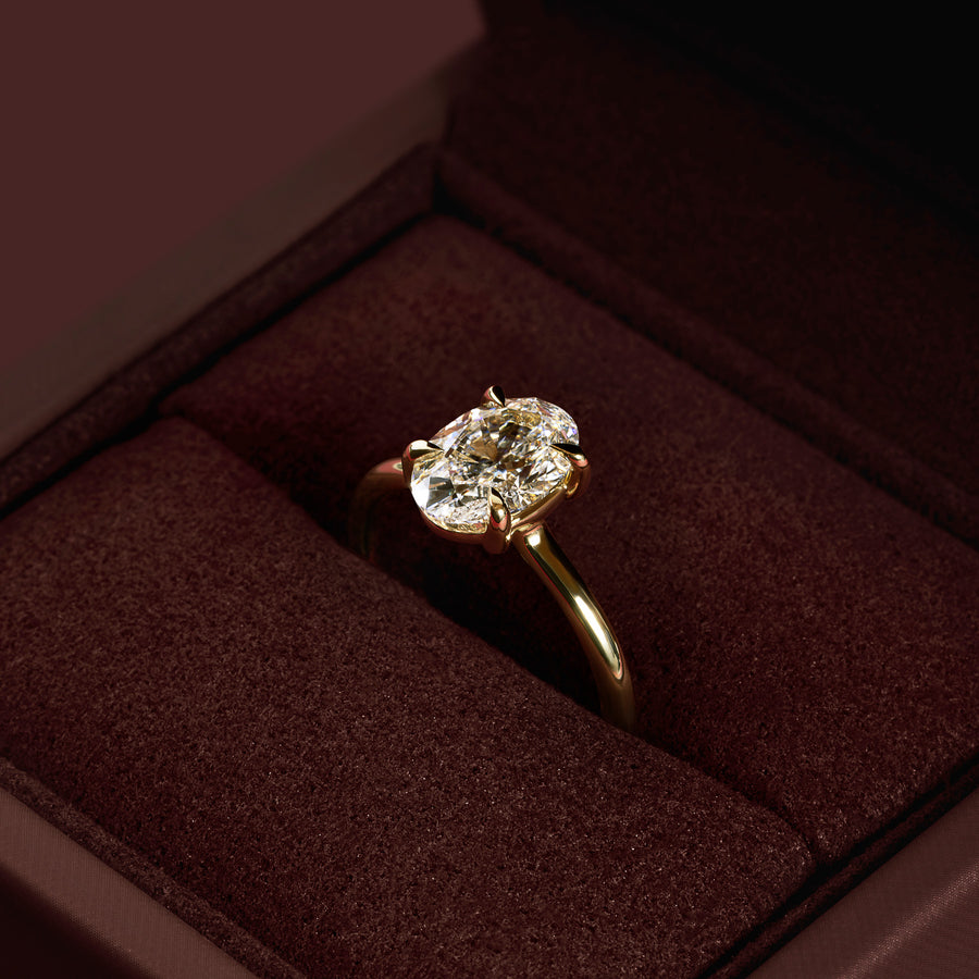 The Luise Ring® - 1.59ct Lab Diamond Low Set Oval Solitaire