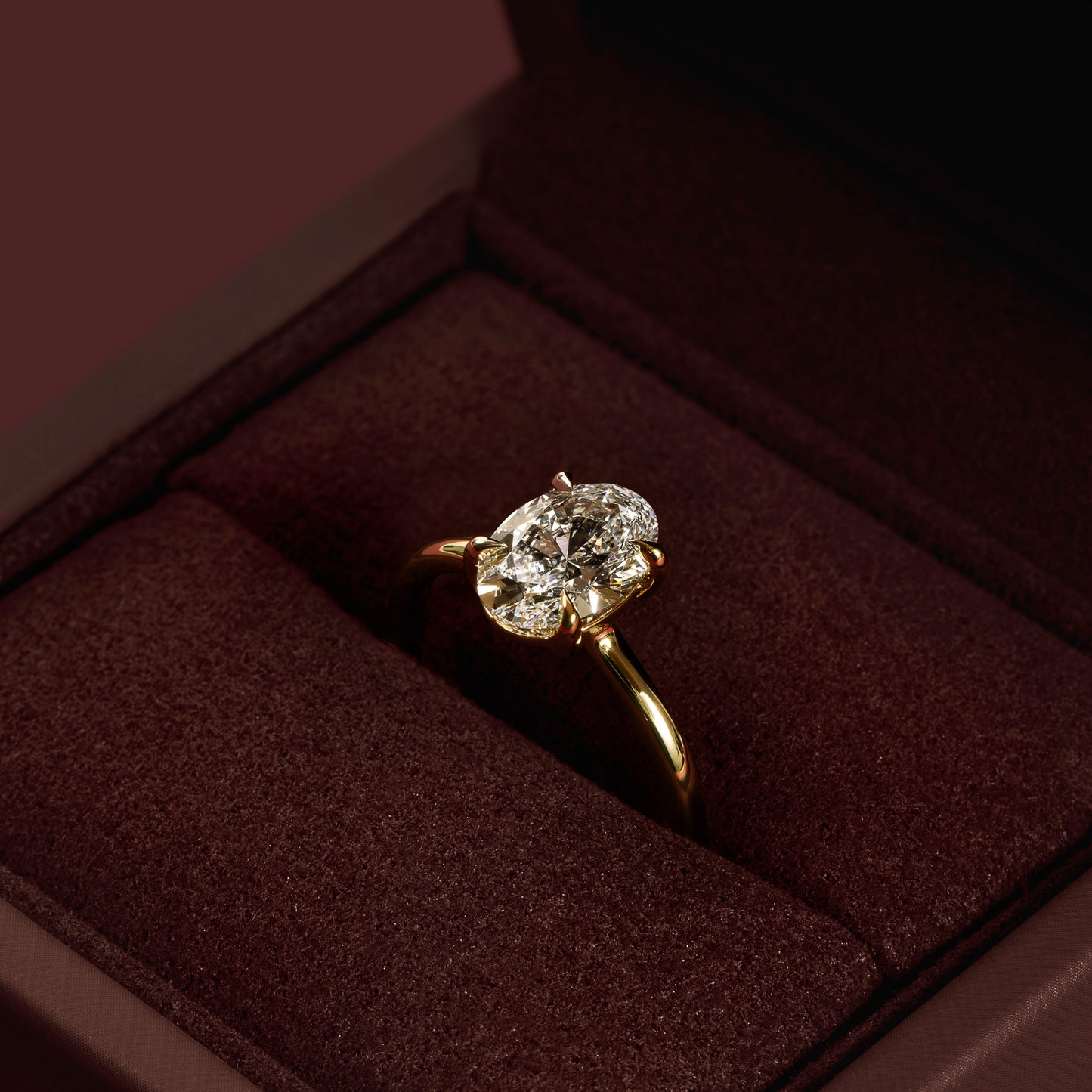 The Luise Ring® - 1.59ct Lab Diamond Low Set Oval Solitaire