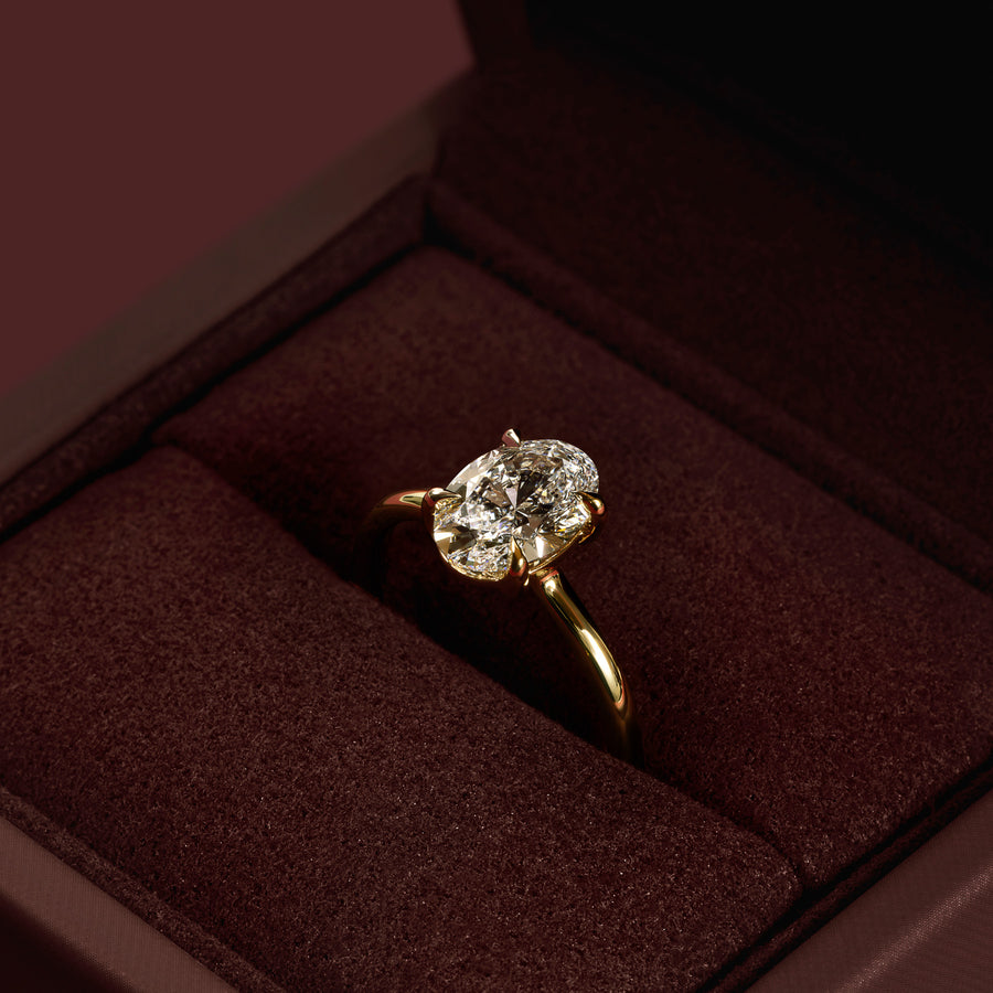 The Luise Ring® - 1.59ct Lab Diamond Low Set Oval Solitaire