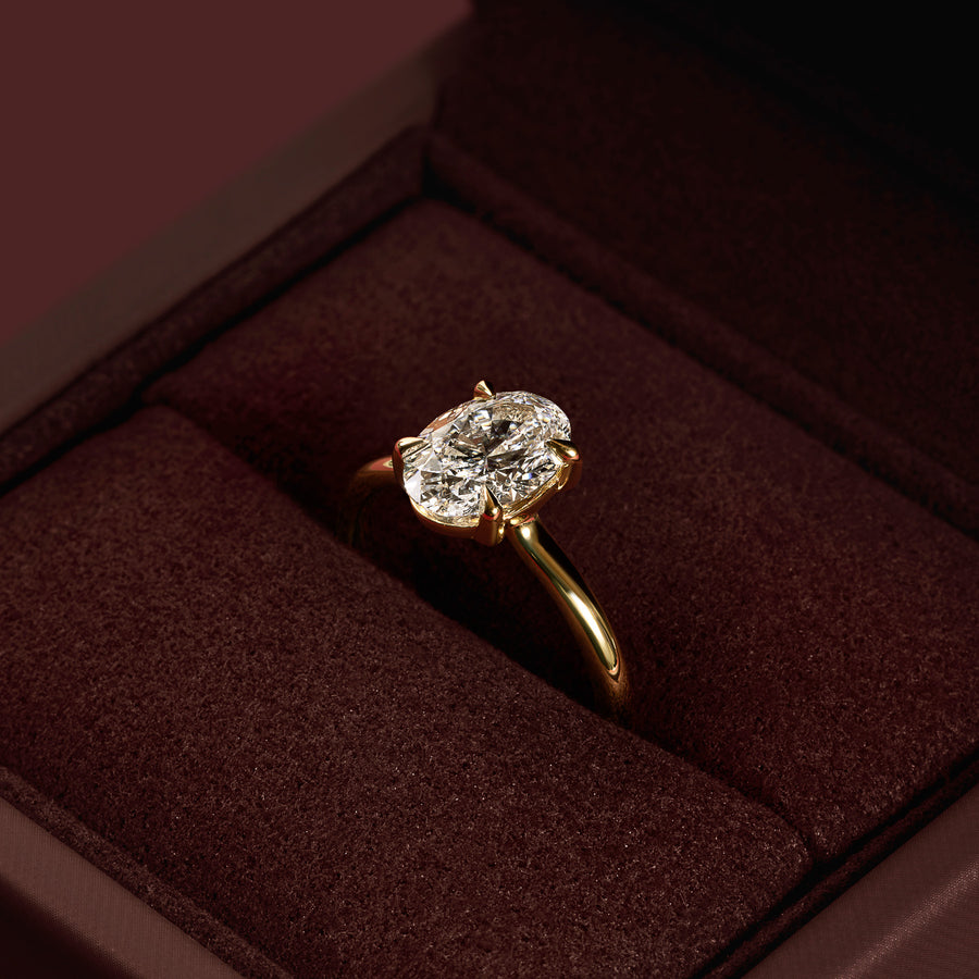 The Luise Ring® - 1.59ct Lab Diamond Low Set Oval Solitaire