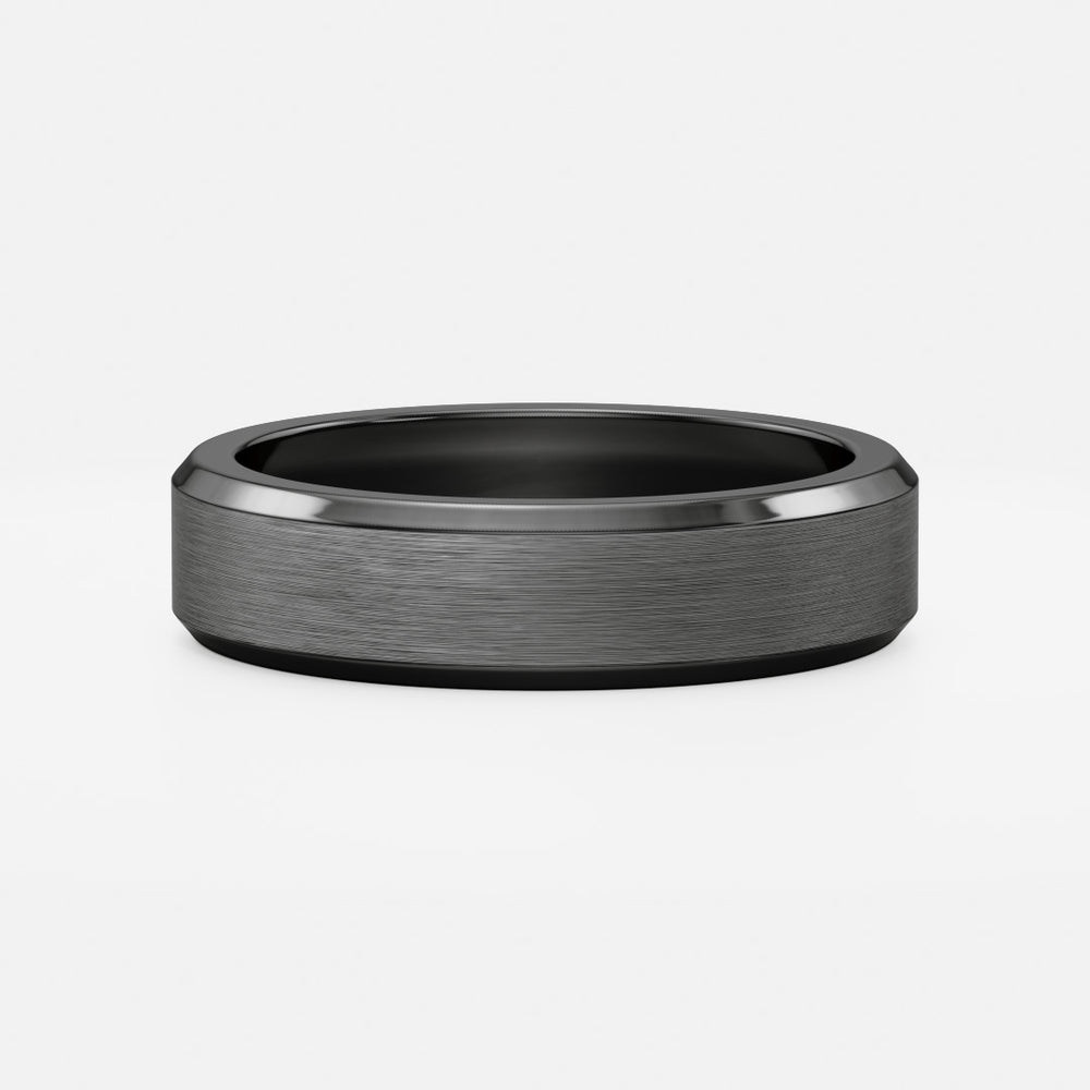 The Aesop Ring - Brushed Chamfered Edge Men's Ceremonial Band