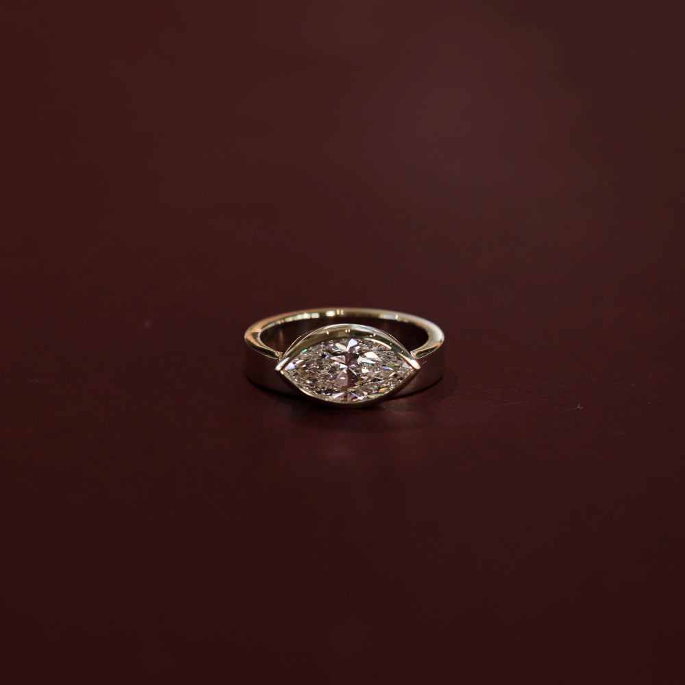 
                      
                        The Ludae Ring - Marquise Cigar Solitaire
                      
                    