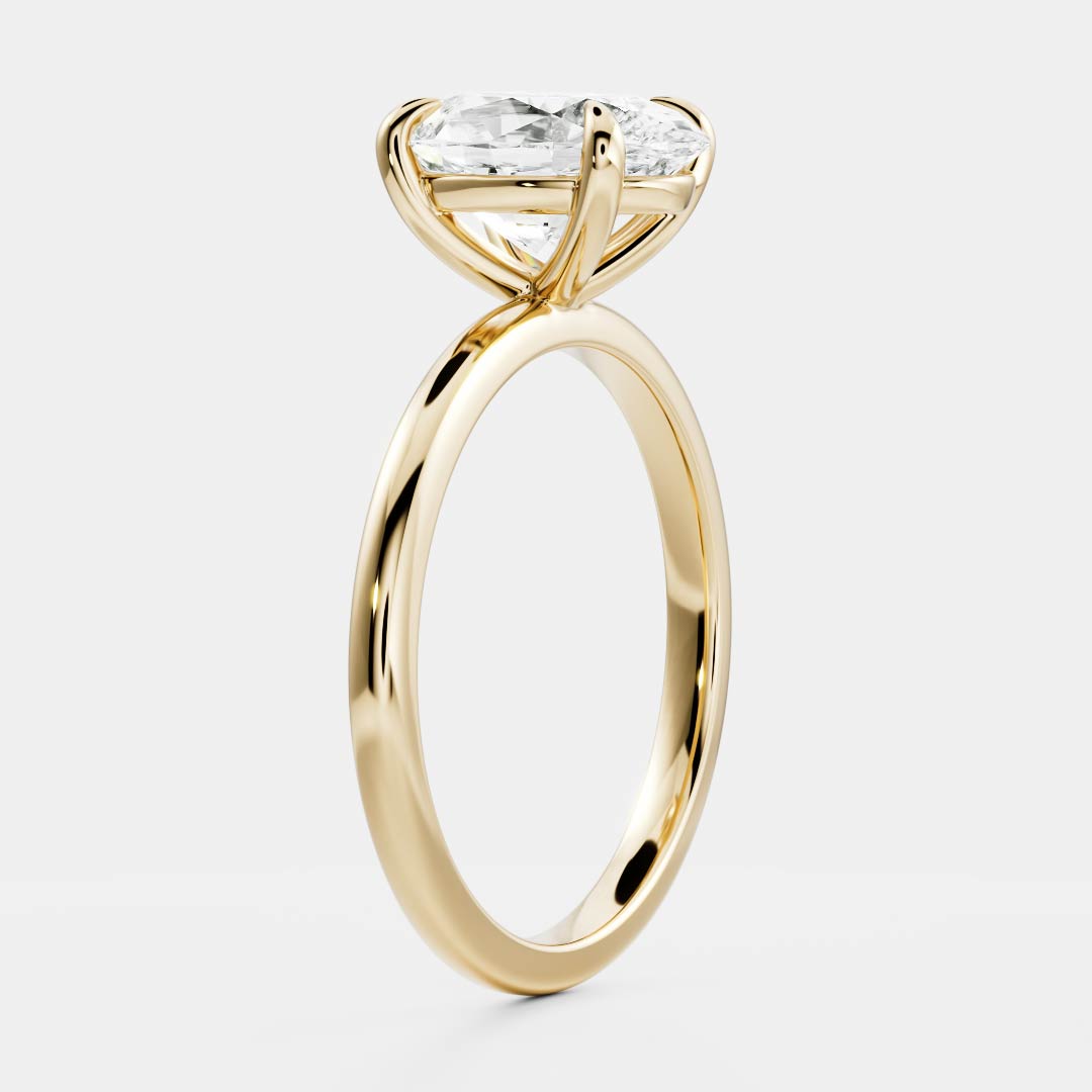 The Luise Ring - 2.1ct Moissanite Oval Solitaire