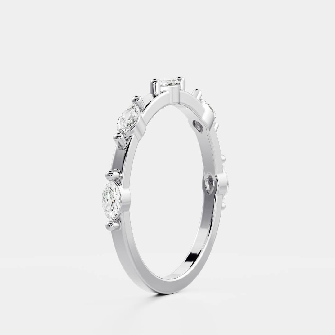 The Zuri Ring - 3x1.5mm Dainty Marquise Band