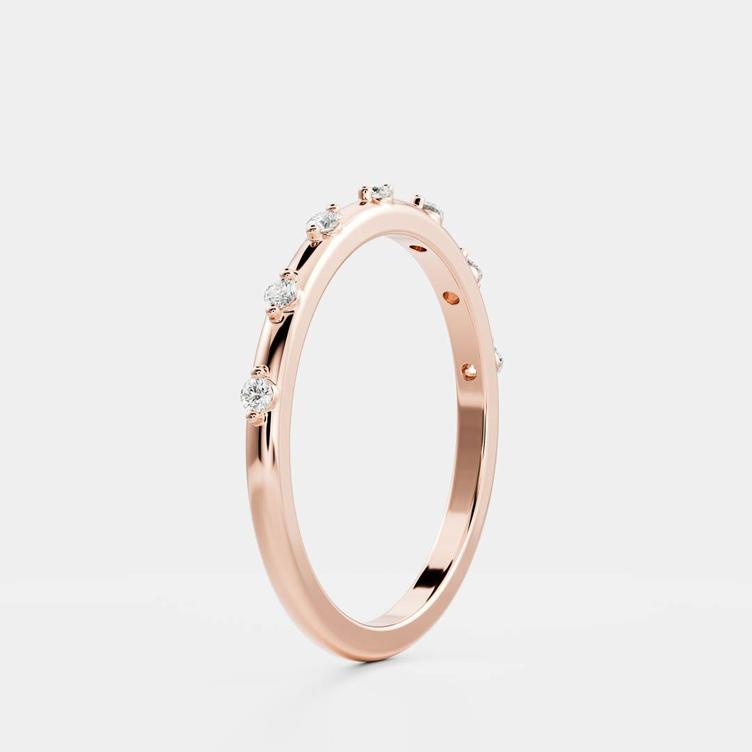 The Harlow Ring - 2.0mm Dainty Round Brilliant Band