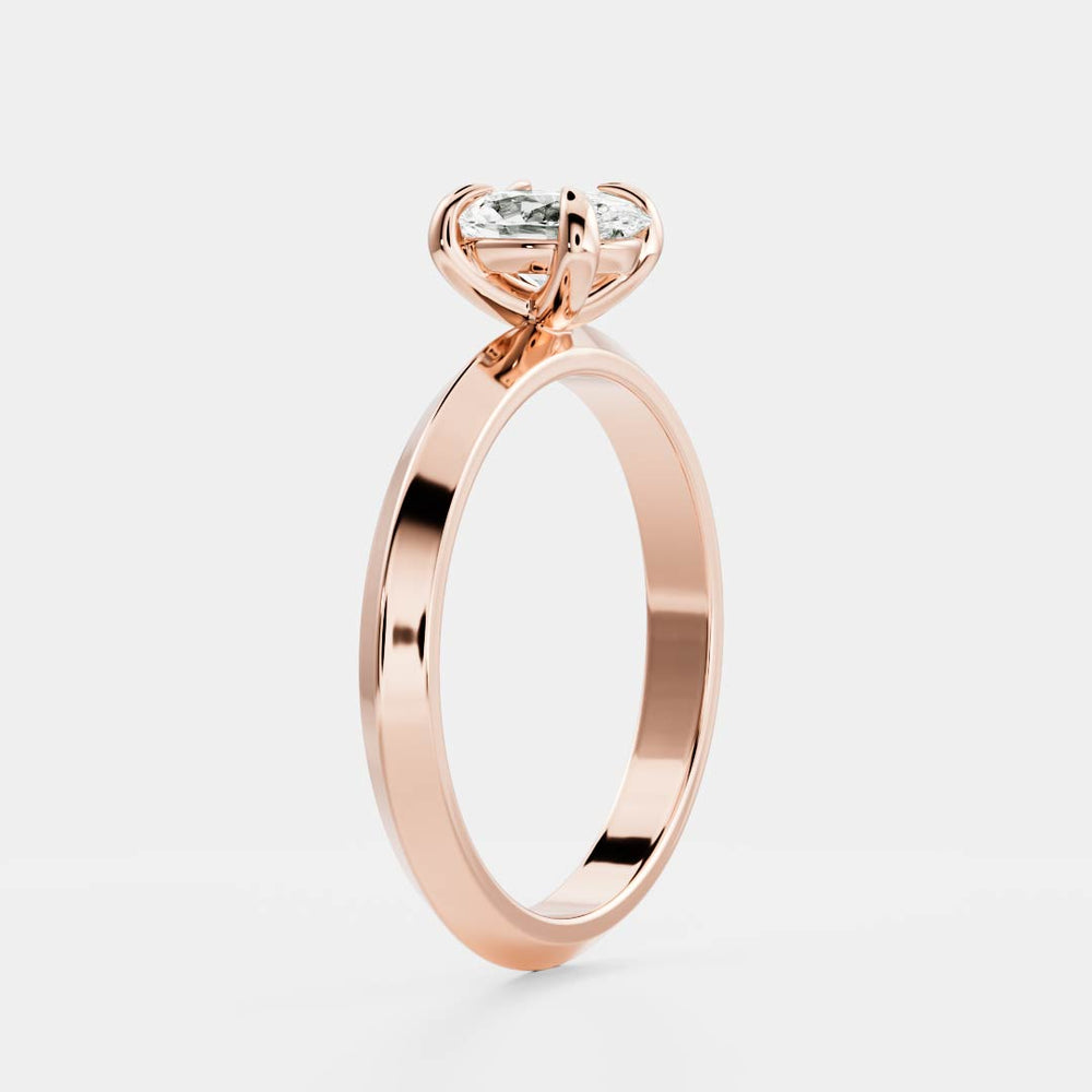 
                      
                        The Luise Ring - Oval Solitaire With Knife Edge Band
                      
                    