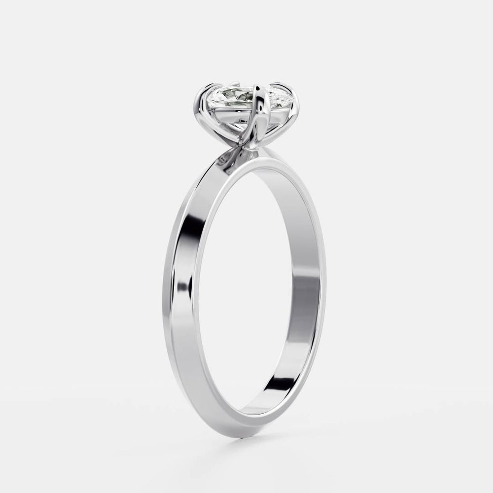 
                      
                        The Luise Ring - Oval Solitaire With Knife Edge Band
                      
                    