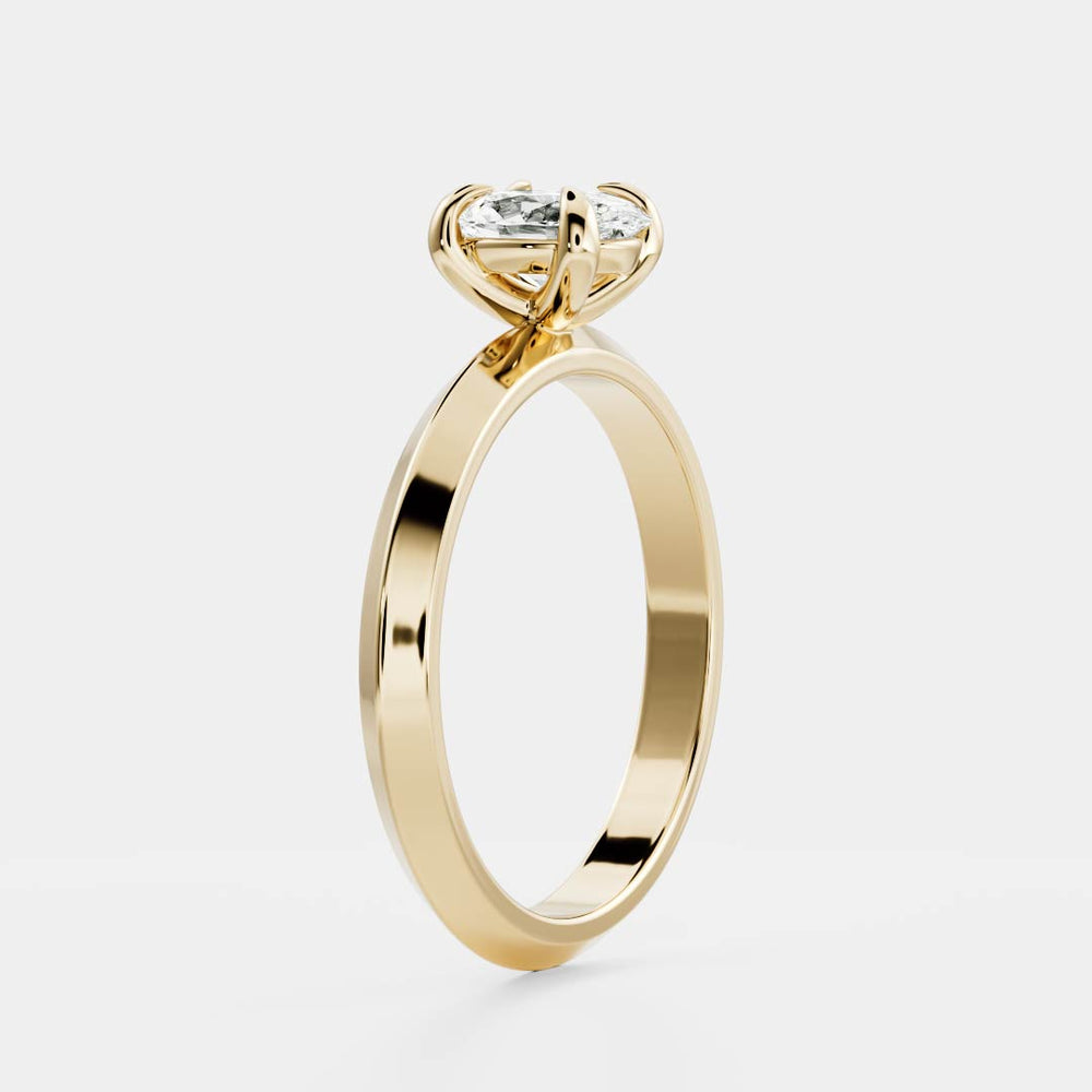 
                      
                        The Luise Ring - Oval Solitaire With Knife Edge Band
                      
                    