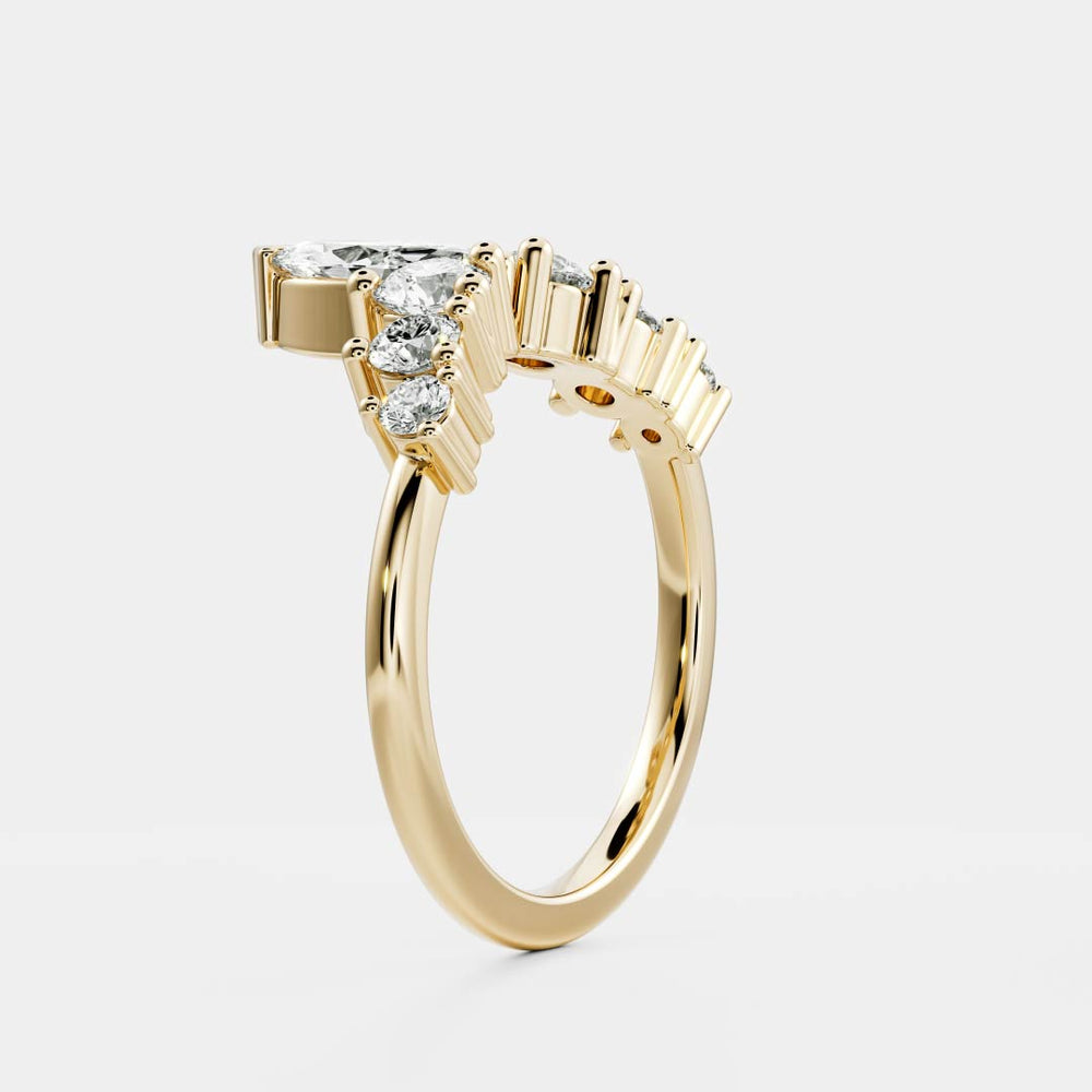 
                      
                        The Diana Ring - Crown Wedding Band
                      
                    