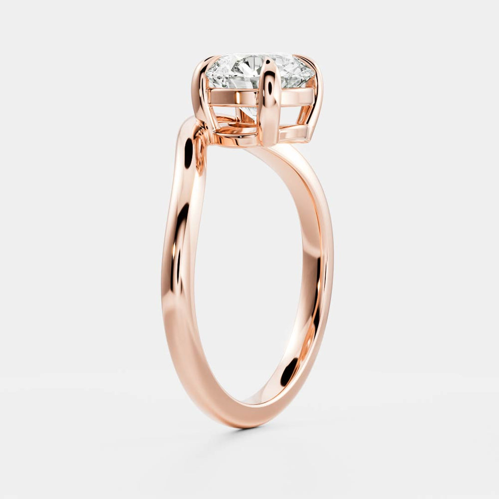 
                      
                        The Maya Ring - Round Curved Solitaire
                      
                    