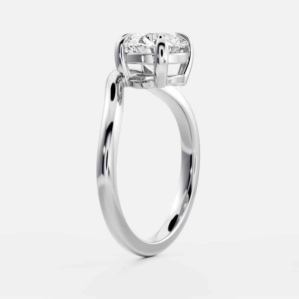 
                      
                        The Maya Ring - Round Curved Solitaire
                      
                    