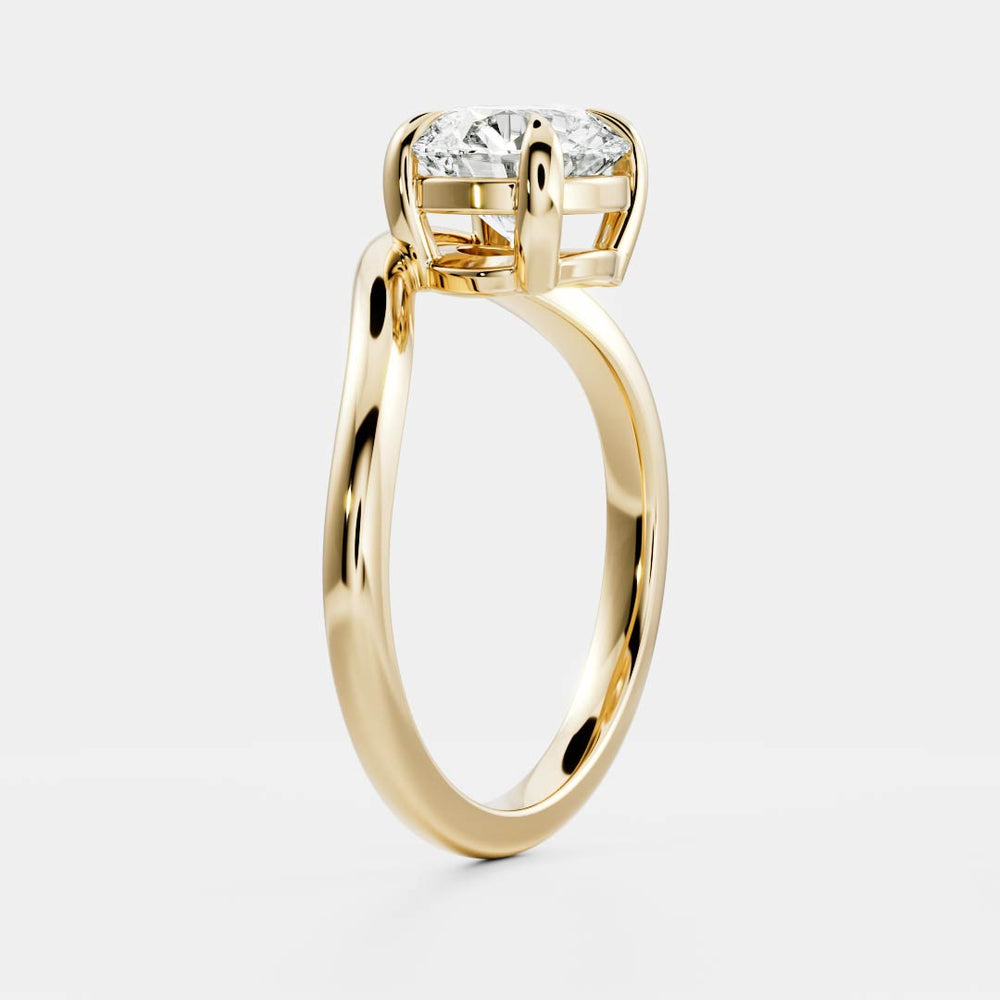 
                      
                        The Maya Ring - Round Curved Solitaire
                      
                    