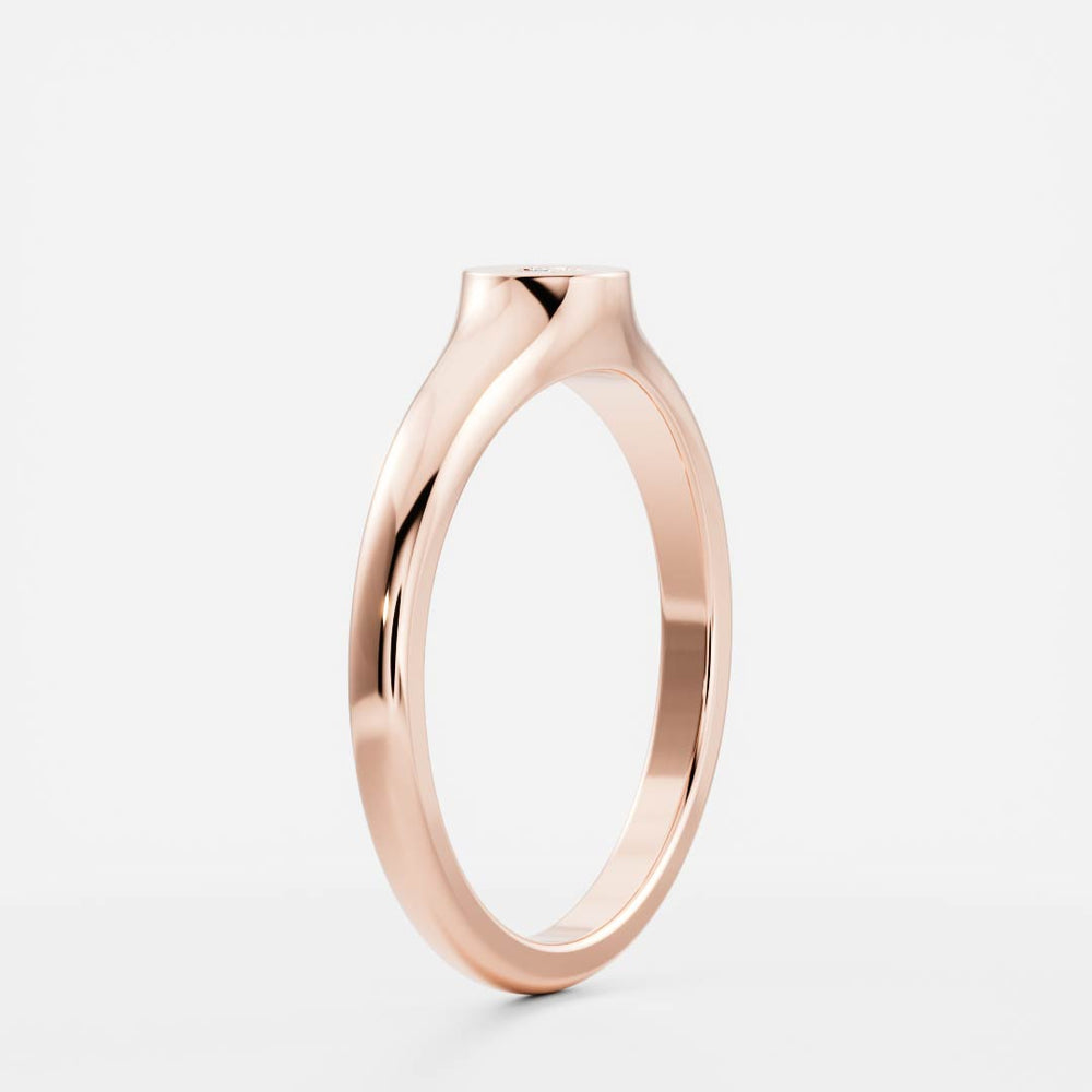 
                      
                        Signature Petite Round Signet Ring
                      
                    