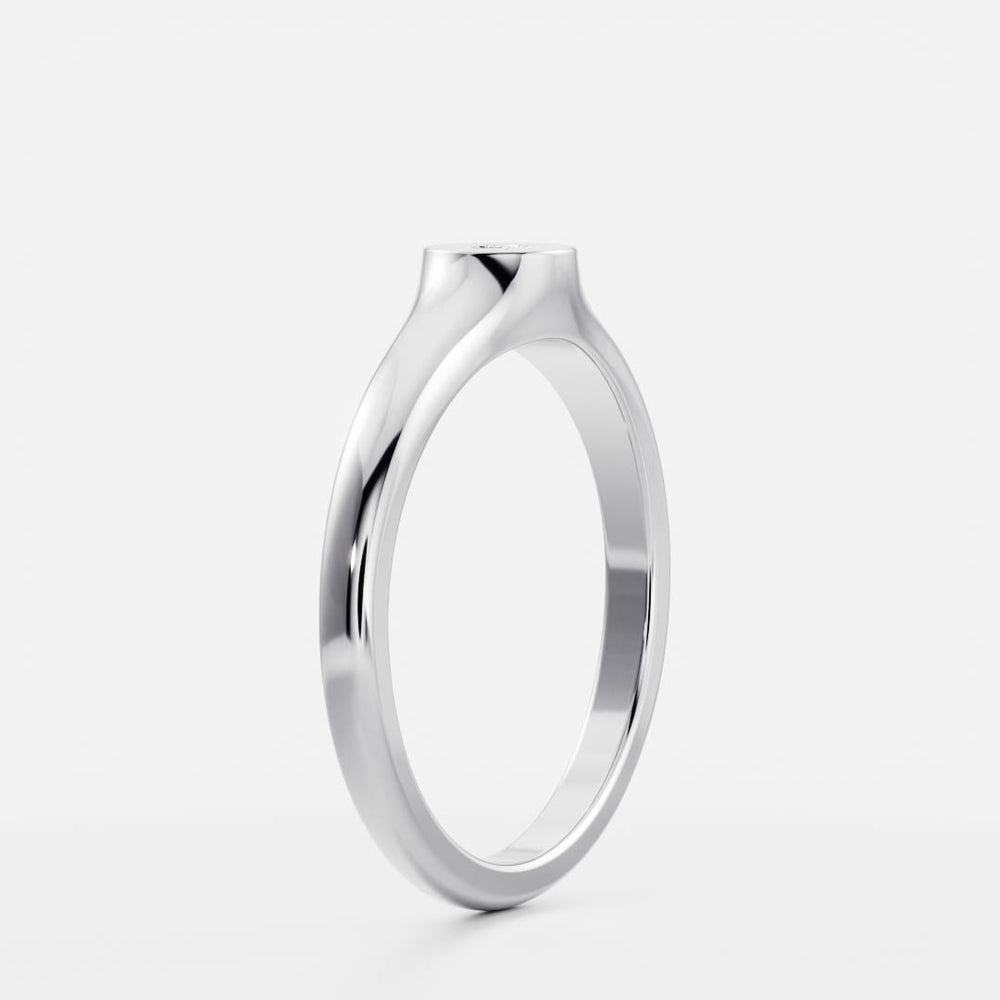 
                      
                        Signature Petite Round Signet Ring
                      
                    