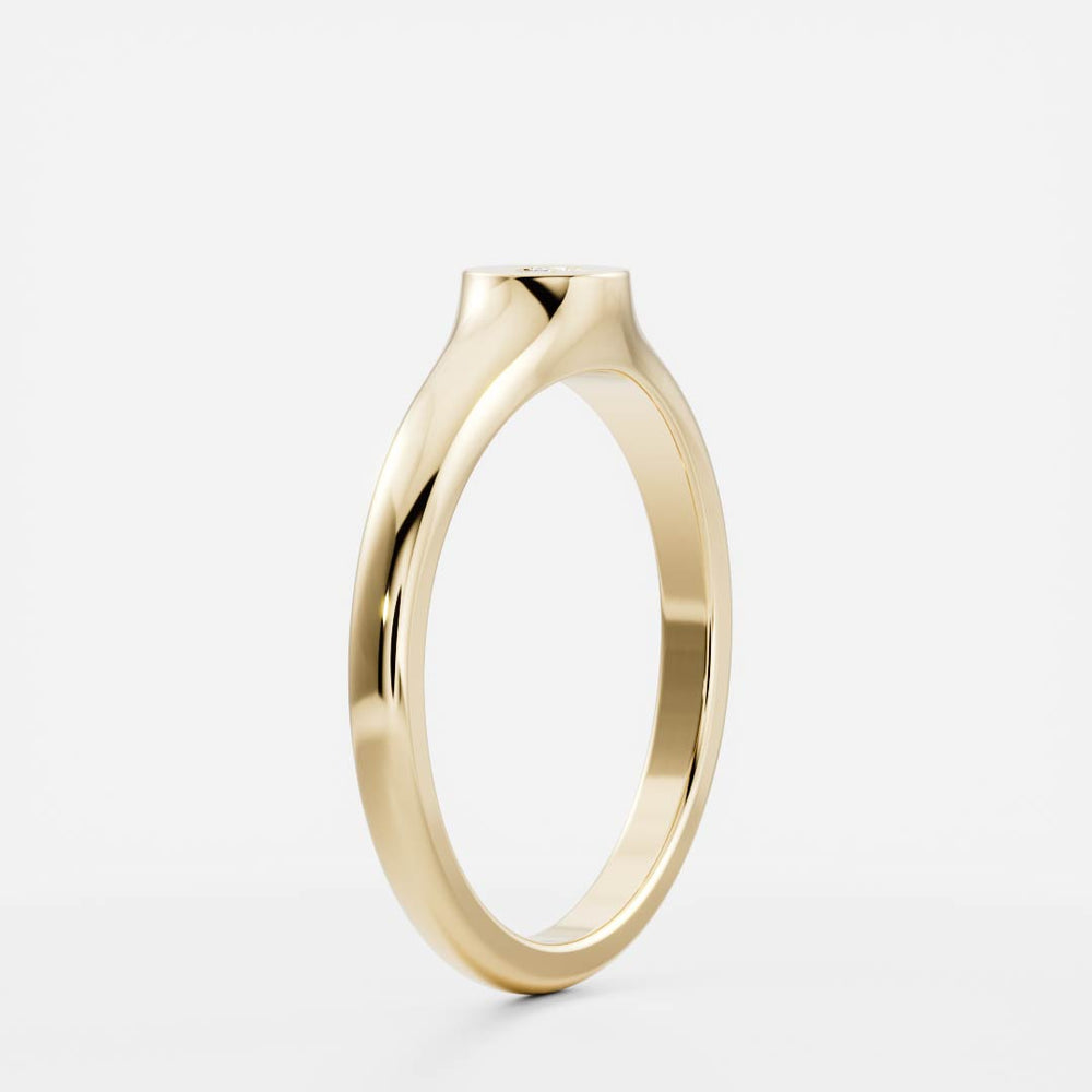 
                      
                        Signature Petite Round Signet Ring
                      
                    
