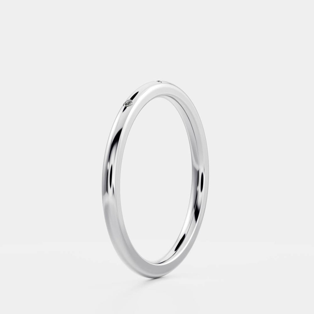 
                      
                        The Mae Ring - Inset Cultured Gemstone Band
                      
                    