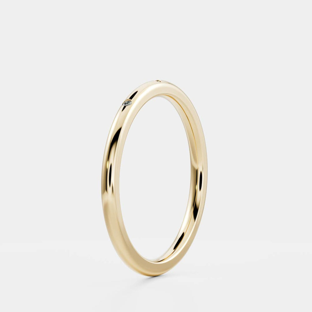 
                      
                        The Mae Ring - Inset Cultured Gemstone Band
                      
                    