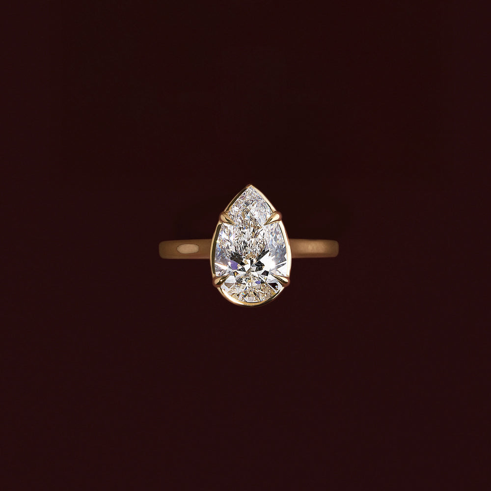
                      
                        The Sophia Ring - Pear Cathedral Georgian Solitaire
                      
                    