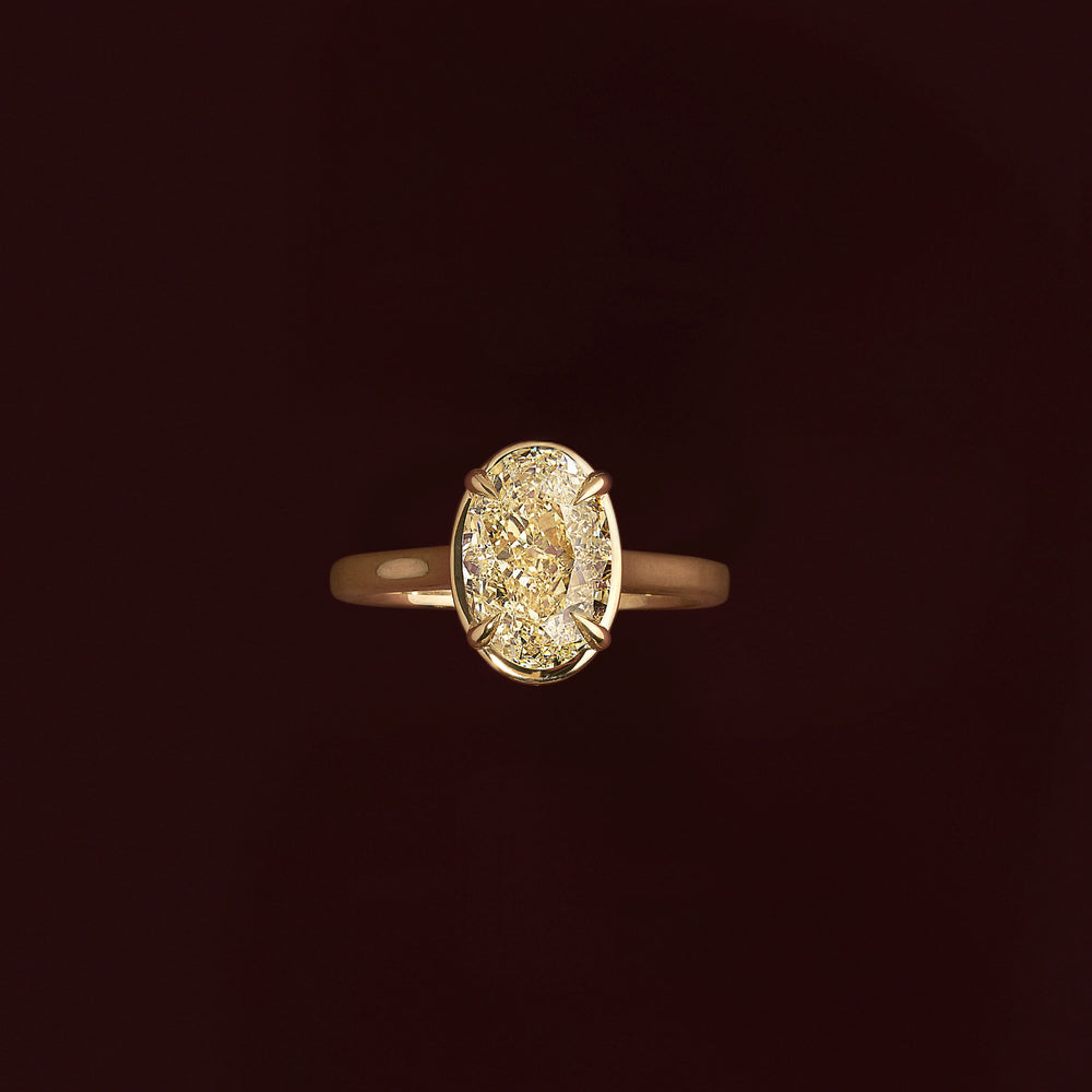 
                      
                        The Luise Ring - Oval Cathedral Georgian Solitaire
                      
                    