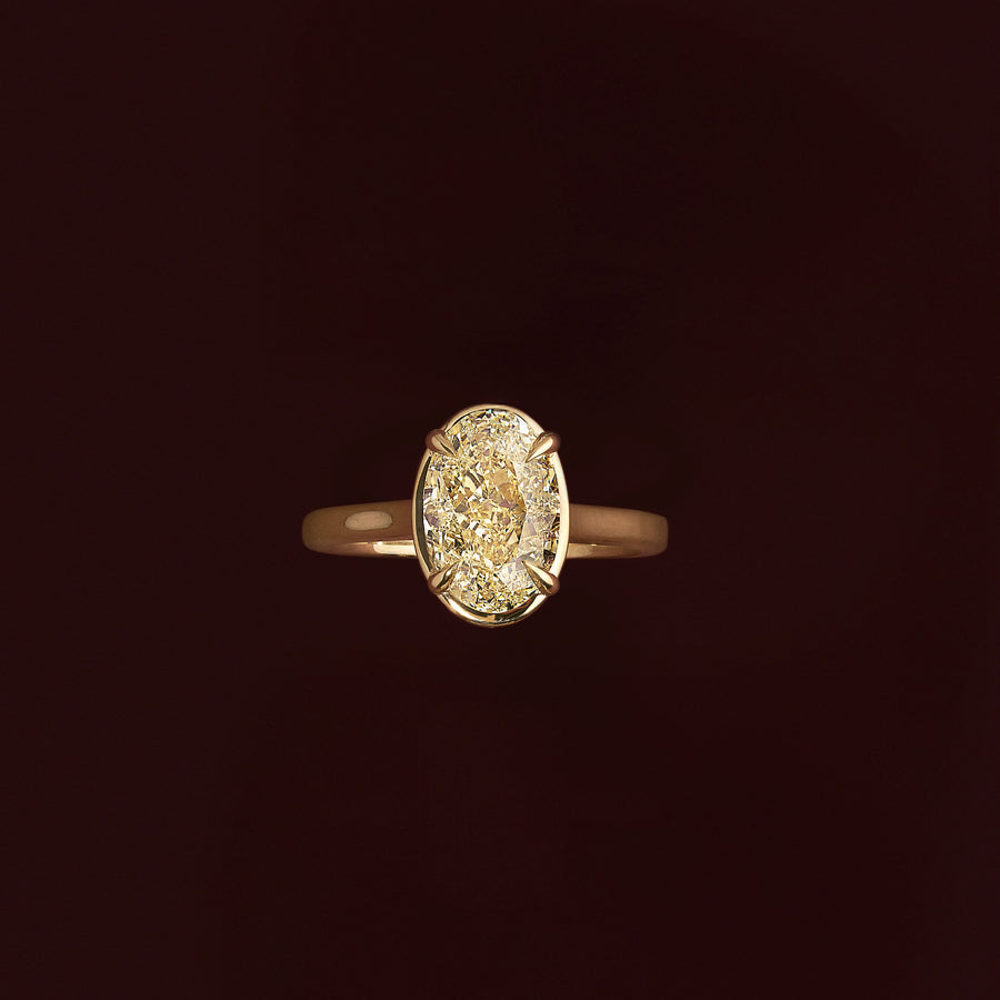 The Luise Ring® - Oval Cathedral Georgian Solitaire
