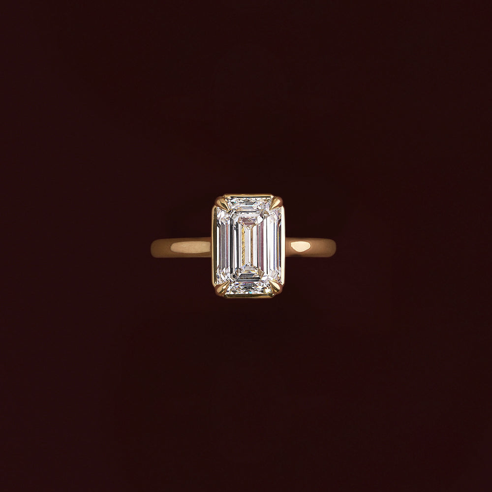 
                      
                        The Audrey Ring - Emerald Cathedral Georgian Solitaire
                      
                    