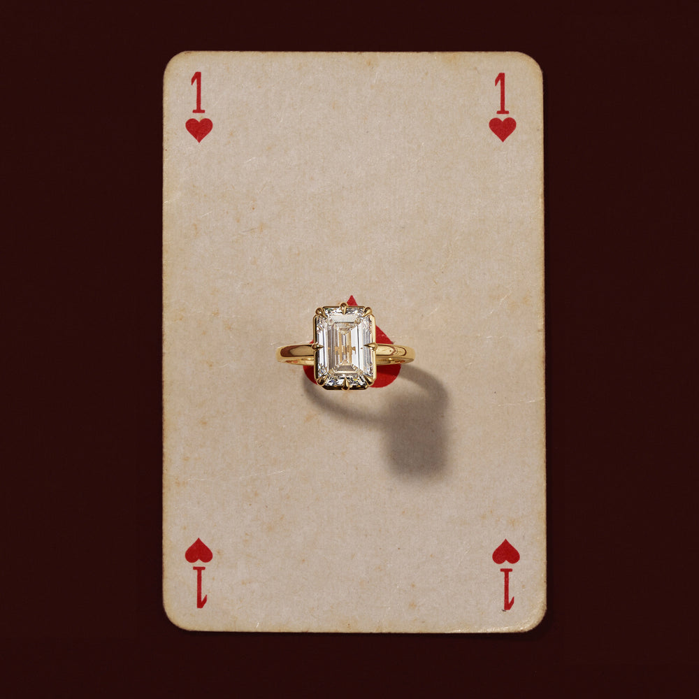 
                      
                        The Audrey Ring - Emerald Georgian Solitaire
                      
                    