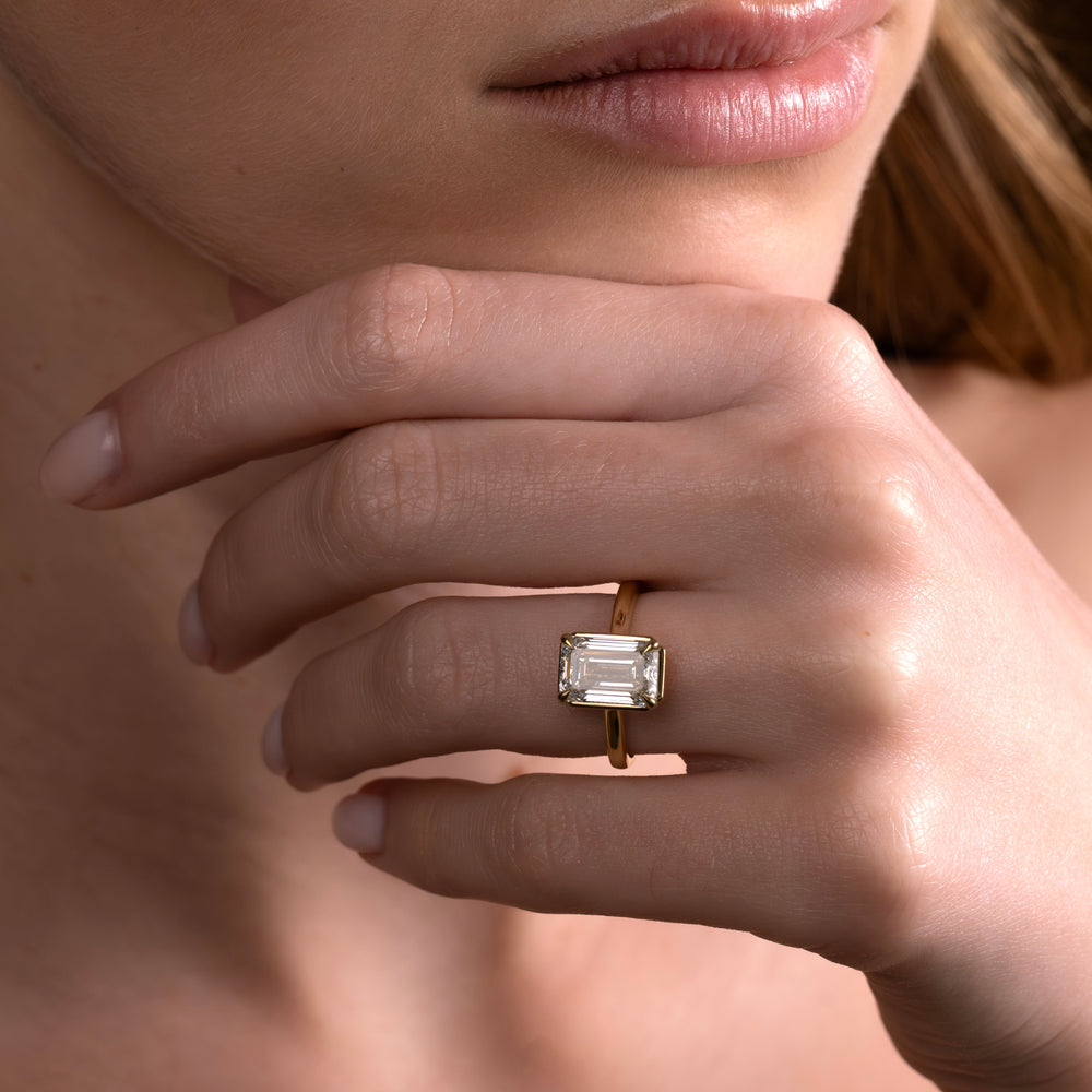 
                      
                        The Audrey Ring - Emerald Cathedral Georgian Solitaire
                      
                    