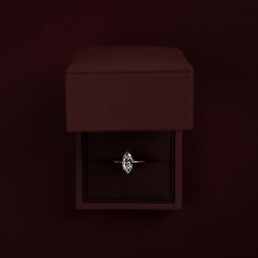 The Arie Ring - 1.58ct Lab Diamond Marquise Solitaire