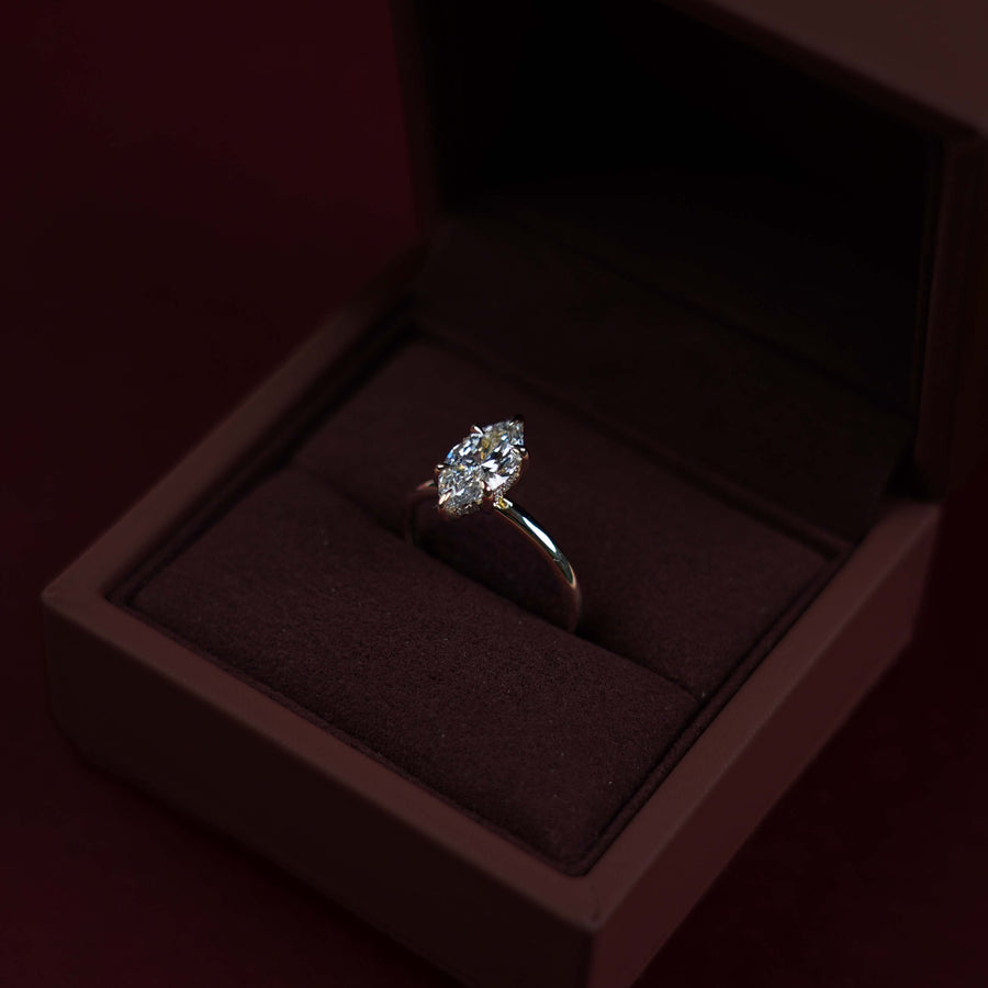 The Arie Ring - 1.55ct Marquise Lab Diamond Solitaire
