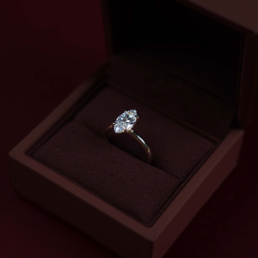 The Arie Ring - 1.58ct Lab Diamond Marquise Solitaire