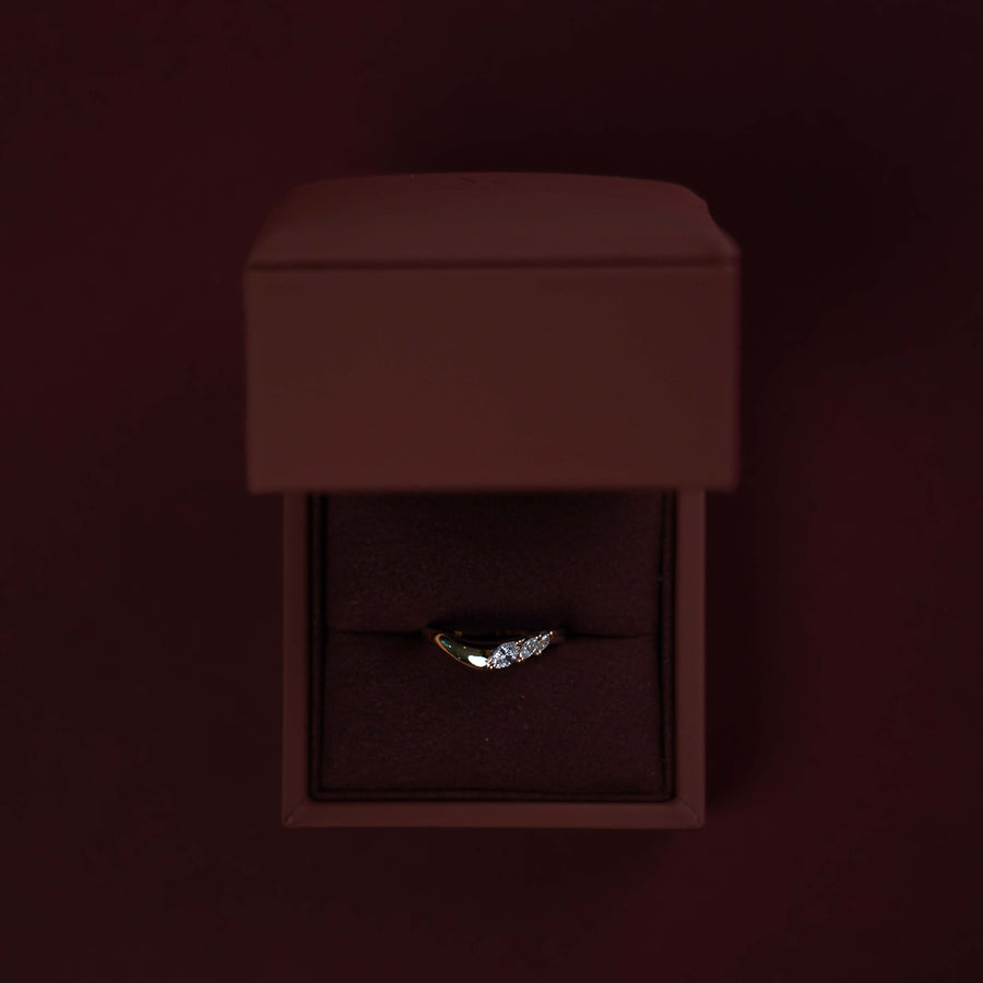 The Eve Ring - Lab Diamond Curved Marquise Wedding Ring