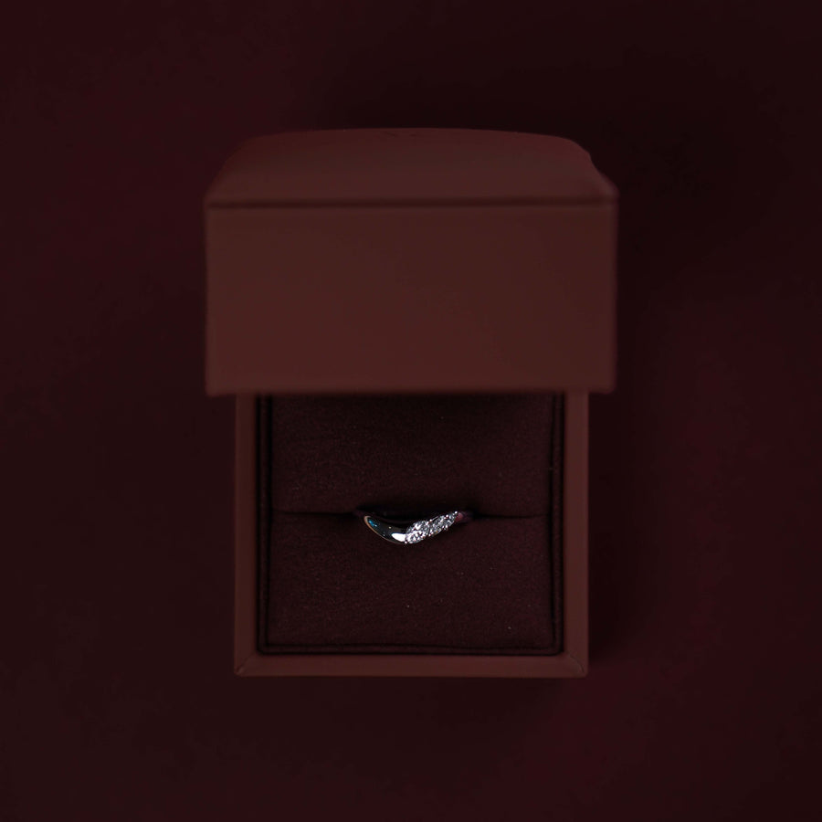 The Eve Ring - Lab Diamond Curved Marquise Wedding Ring