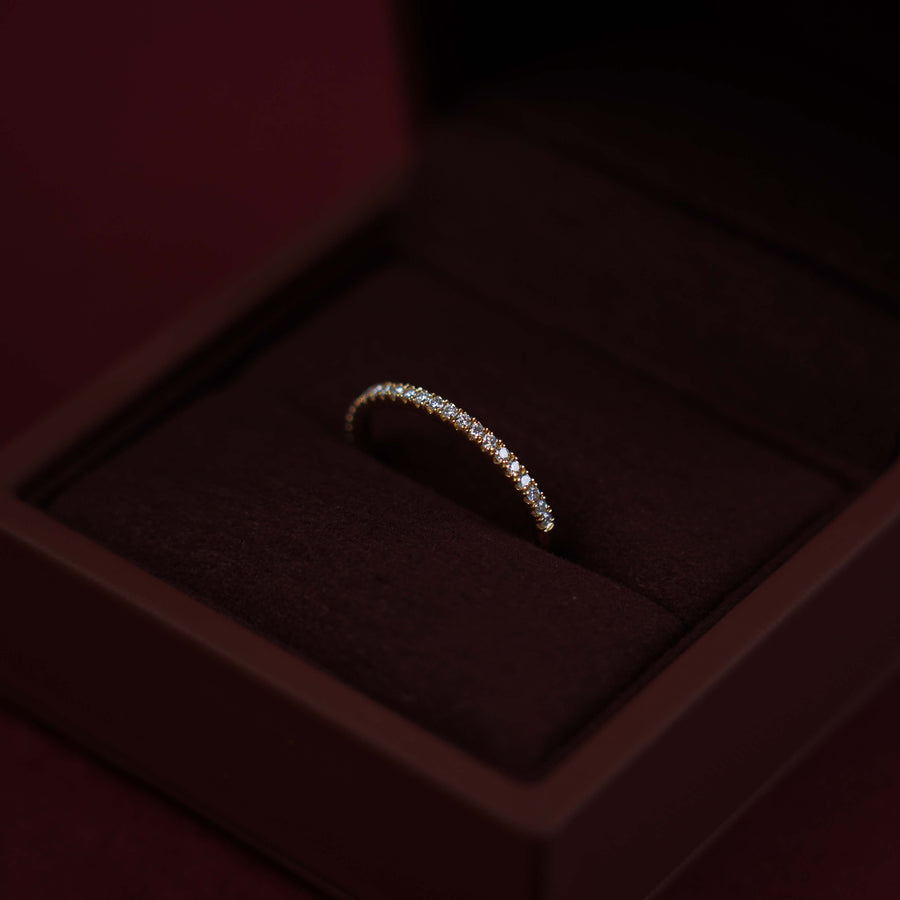 The Ava Ring - Lab Diamond Pavé Wedding Band