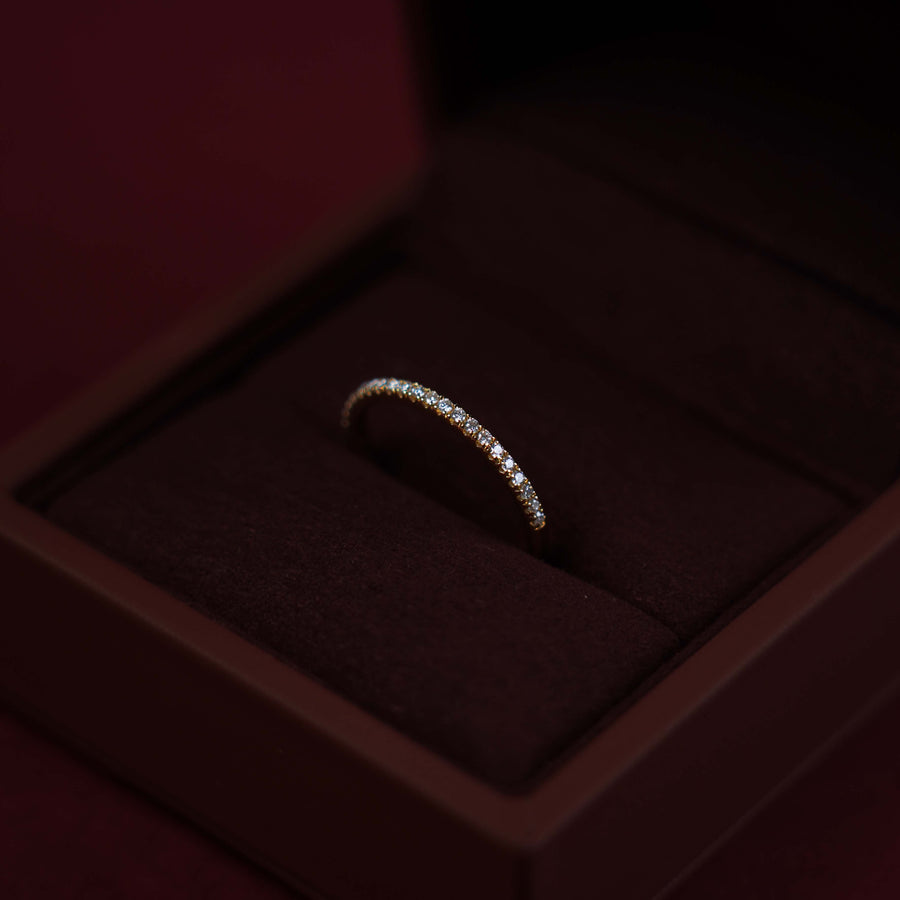 The Ava Ring - Lab Diamond Pavé Wedding Band