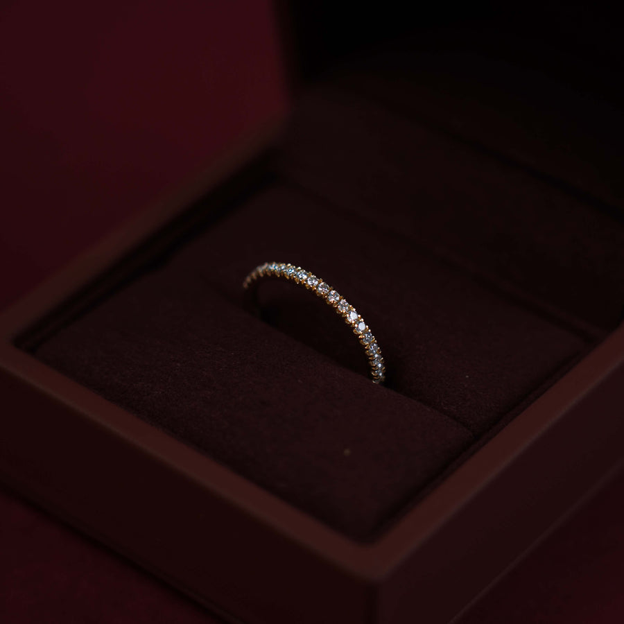 The Ava Ring - Lab Diamond Pavé Wedding Band