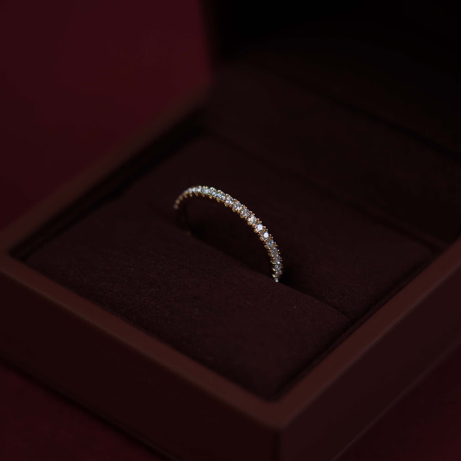 The Ava Ring - Lab Diamond Pavé Wedding Band