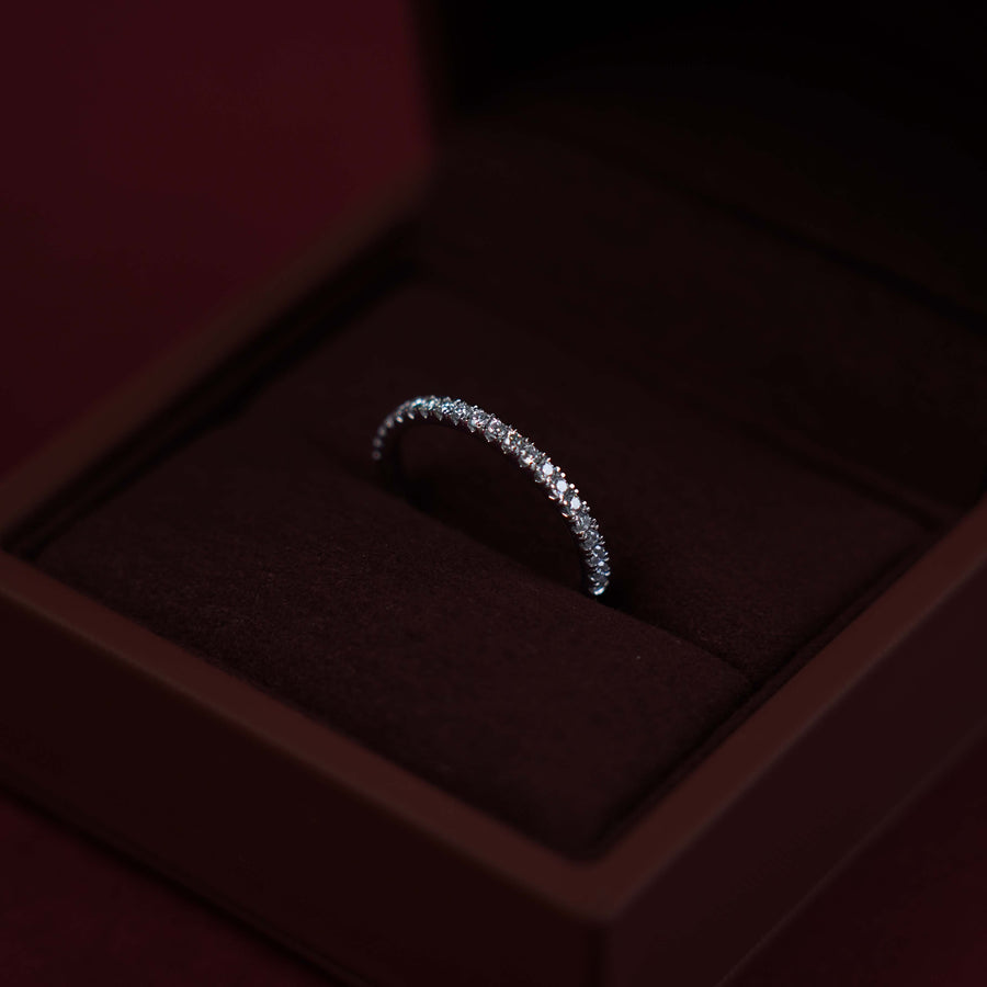 The Ava Ring - Lab Diamond Pavé Wedding Band