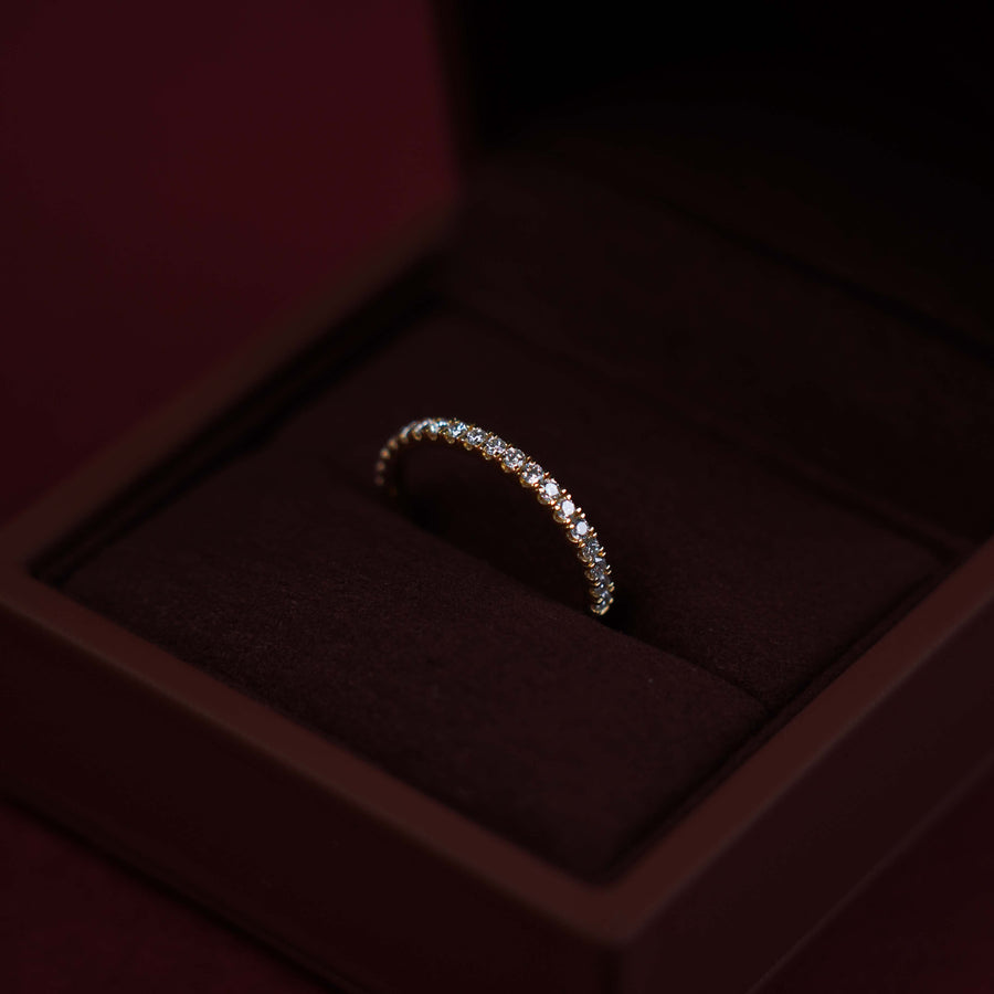 The Ava Ring - Lab Diamond Pavé Wedding Band