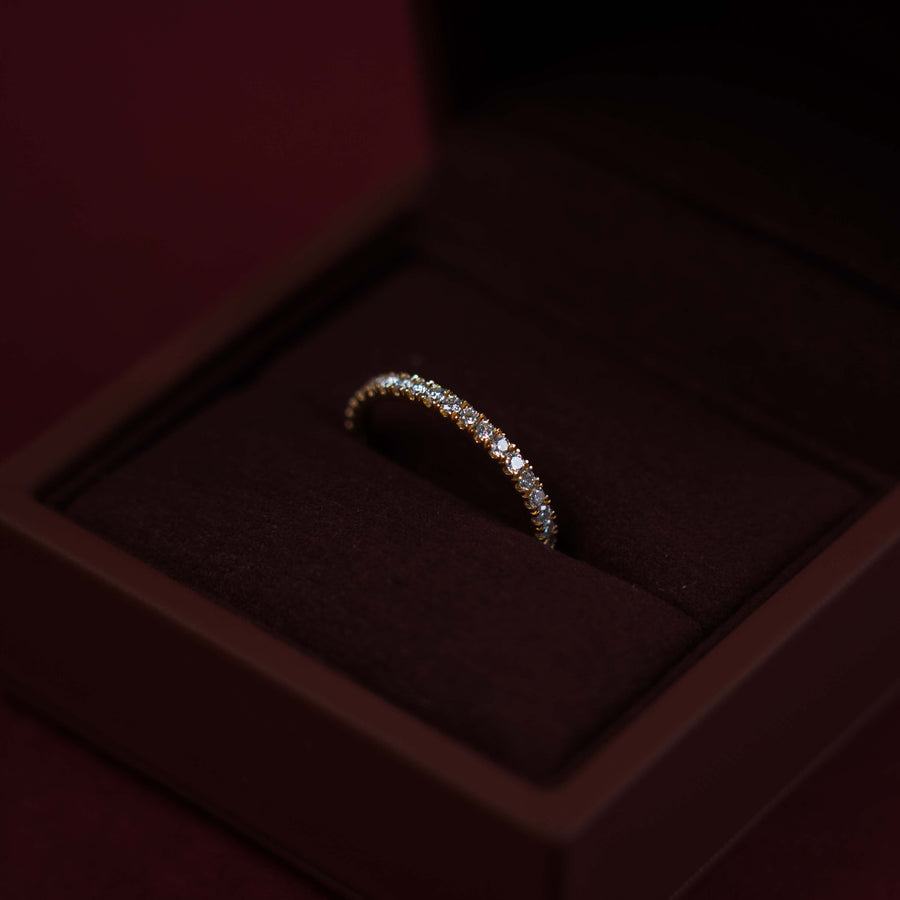 The Ava Ring - Lab Diamond Pavé Wedding Band
