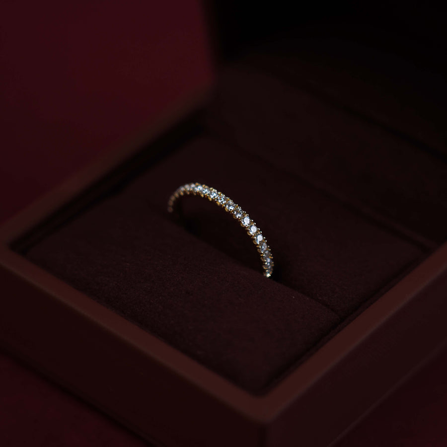 The Ava Ring - Lab Diamond Pavé Wedding Band