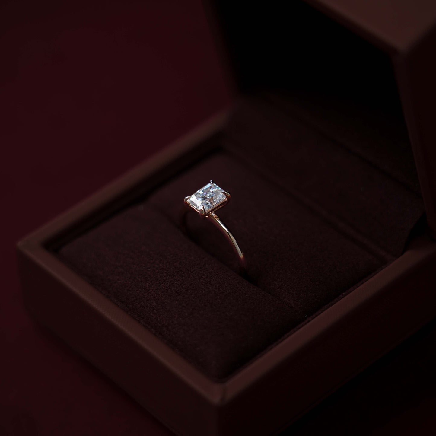 The Vienna Ring - 1.0ct Moissanite Radiant Solitaire