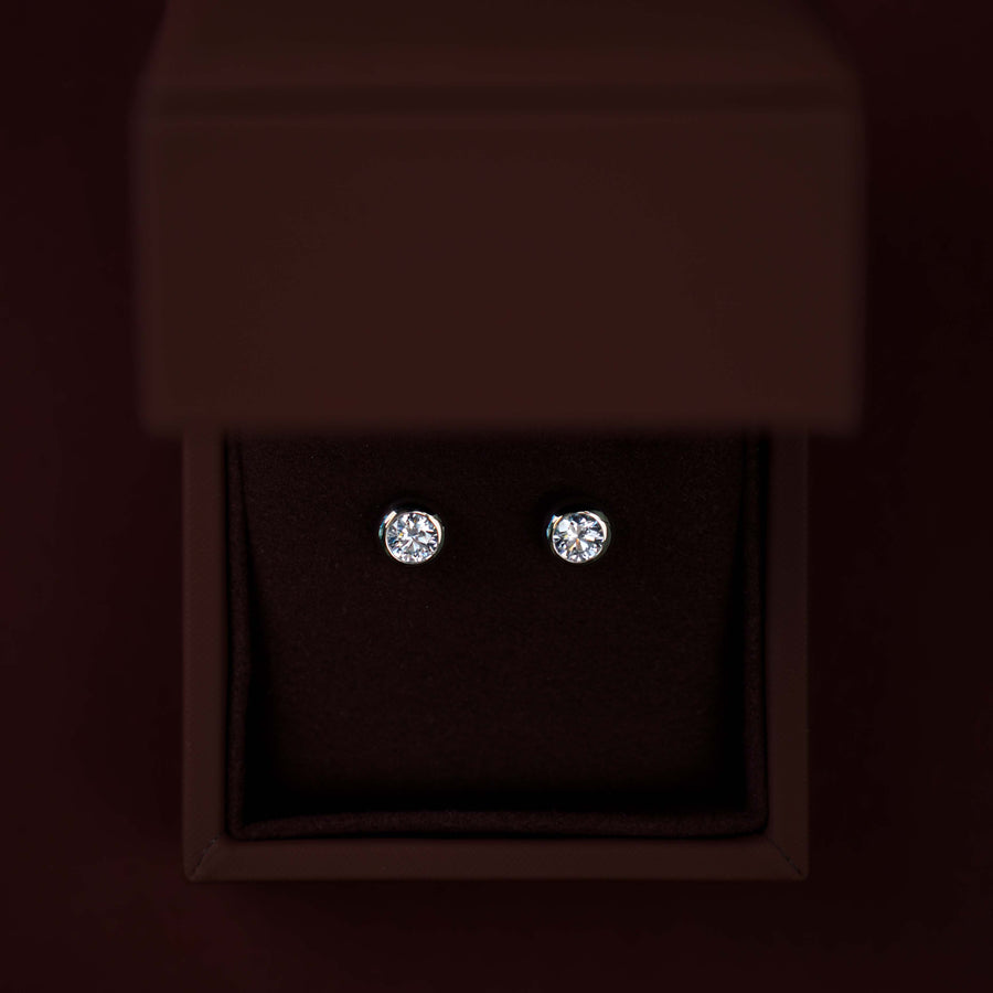 The Angelina Earrings - 0.6CTTW Keshi Pearl Lab Diamond Oval Drop Earrings