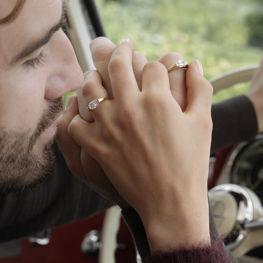 The Winslow Ring -  Radiant Half Bezel Signet