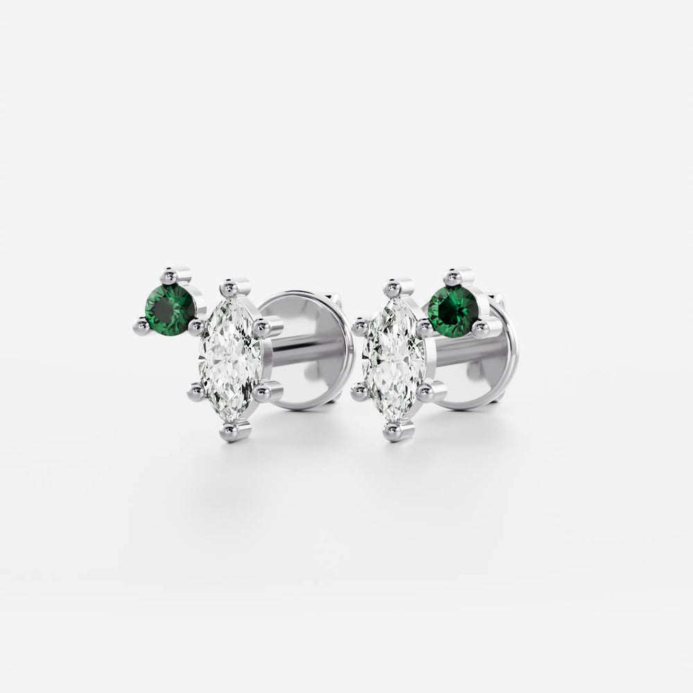 
                      
                        Signature Emerald Toi Et Moi Birthstone Studs - May
                      
                    