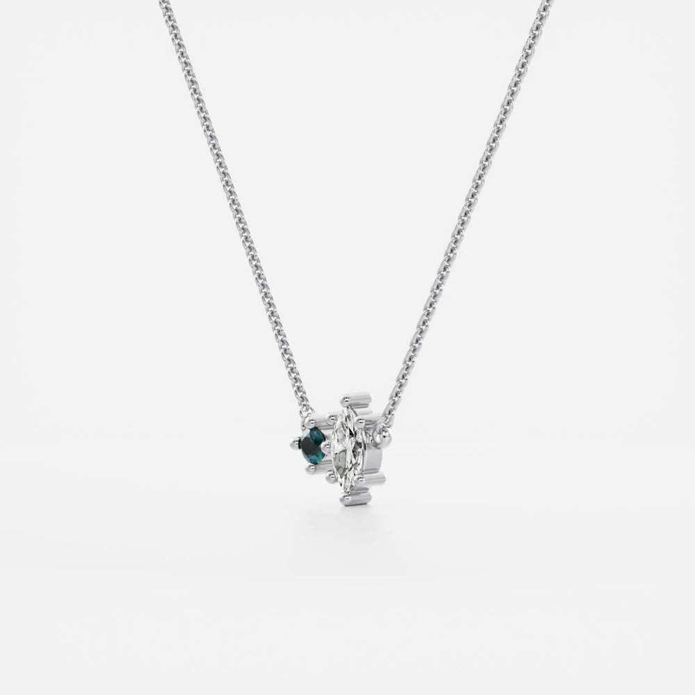 
                      
                        Signature Alexandrite Toi Et Moi Birthstone Necklace - June
                      
                    